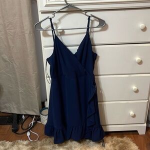 altar’d state navy blue ruffle dress